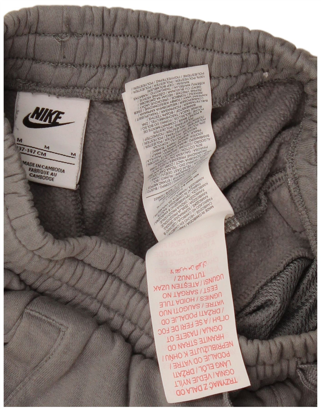 Pantaloncini sportivi NIKE da ragazzo 10-11 anni in cotone grigio