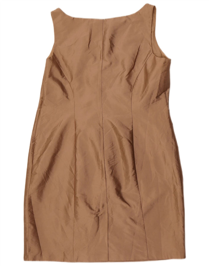 Abito tubino da donna Debut senza maniche con volant sul davanti UK 18 XL Poliestere marrone