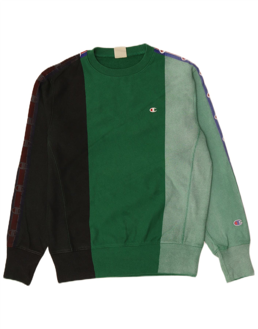 Felpa Champion da uomo con trama inversa, maglione piccolo, colore verde