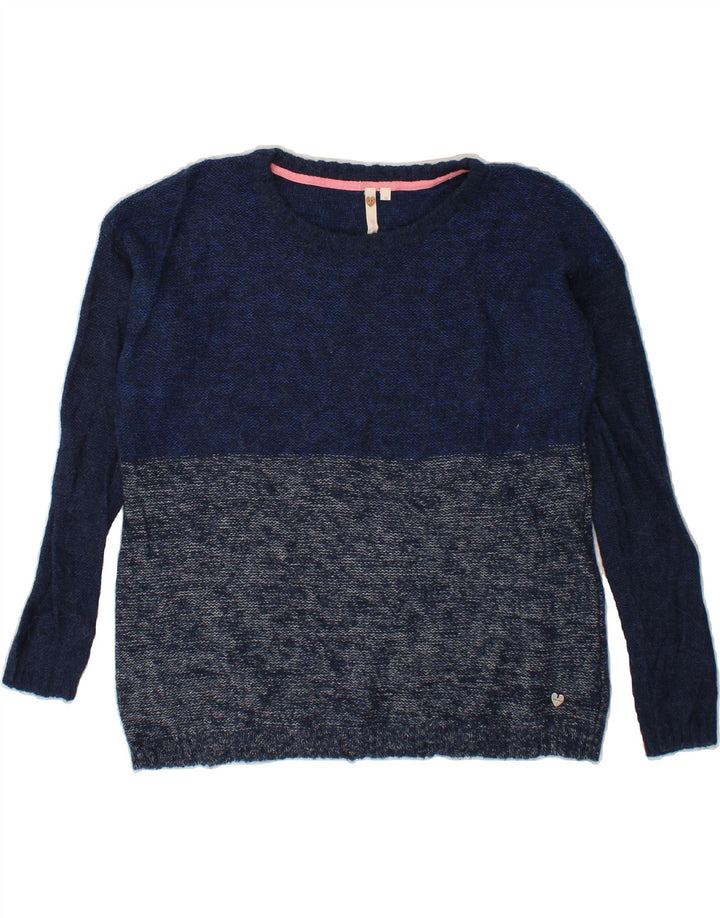 WHITE STUFF Womens Boat Neck Jumper Sweater UK 10 Small  Navy Blue Vintage White Stuff and Second-Hand White Stuff from Messina Hembry 