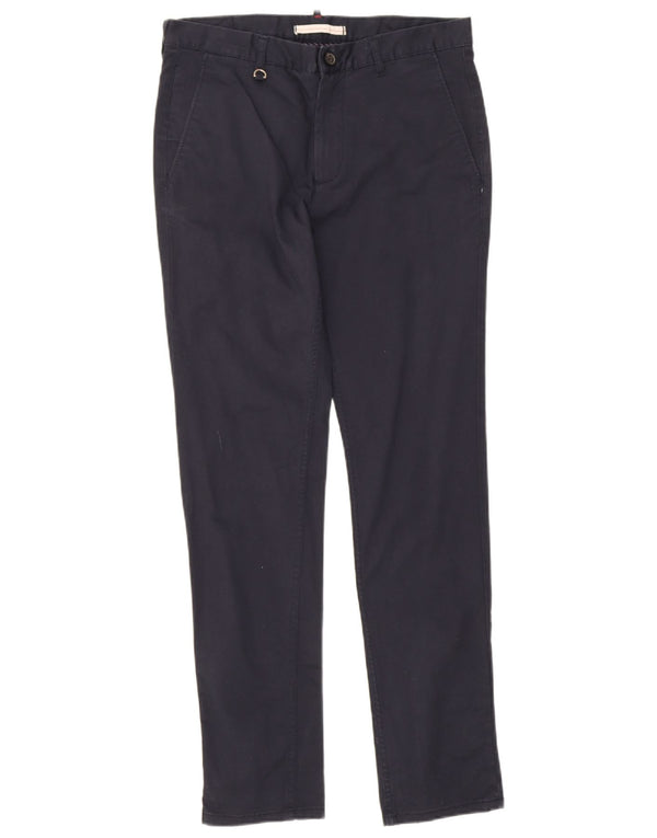 Pantaloni chino slim fit da uomo Zara EU 40 medio W31 L30 cotone blu navy