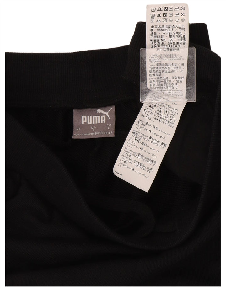 Pantaloncini sportivi grafici da uomo Puma grandi in cotone nero