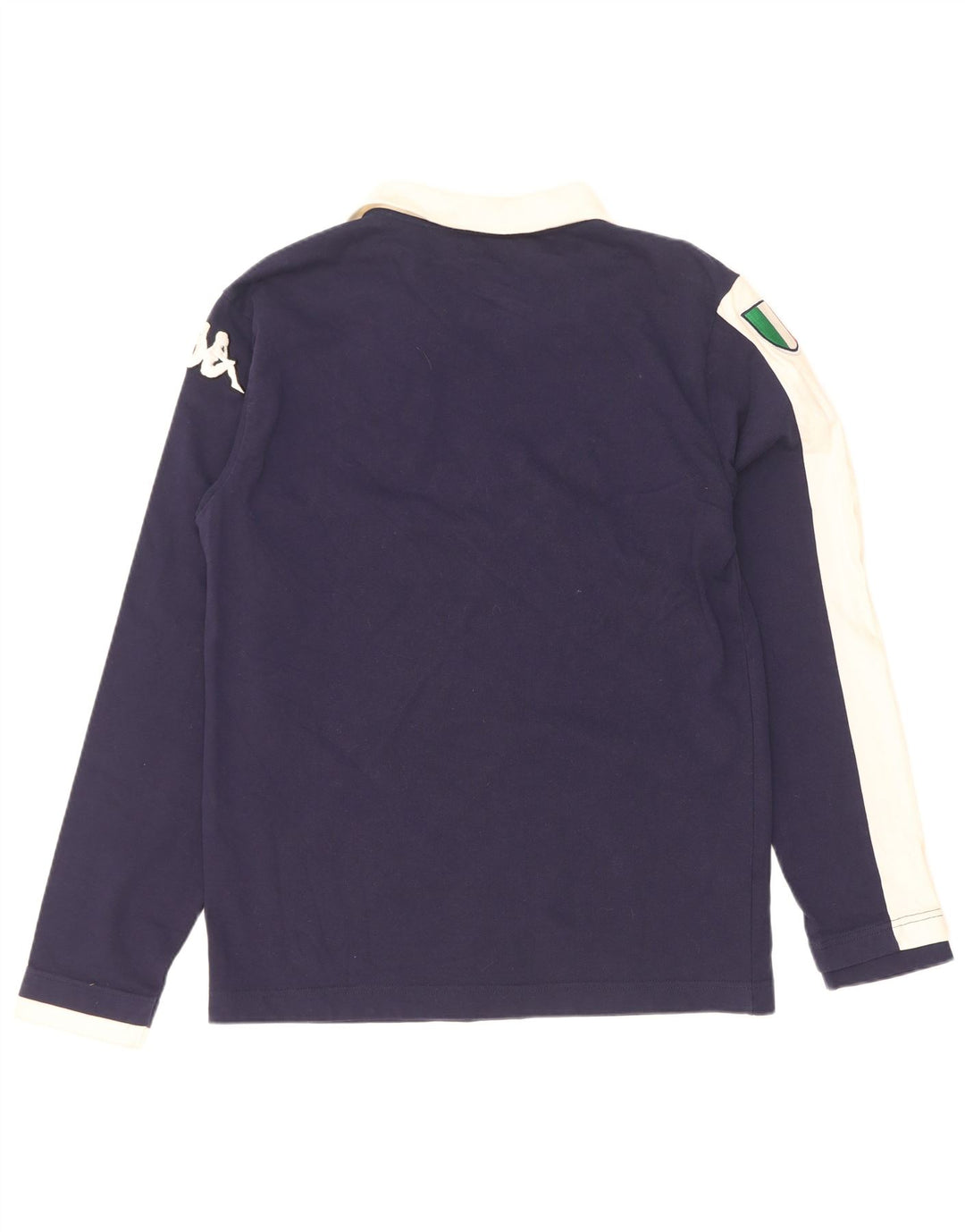 Polo da rugby grafica da uomo Kappa a blocchi di colore blu navy medio