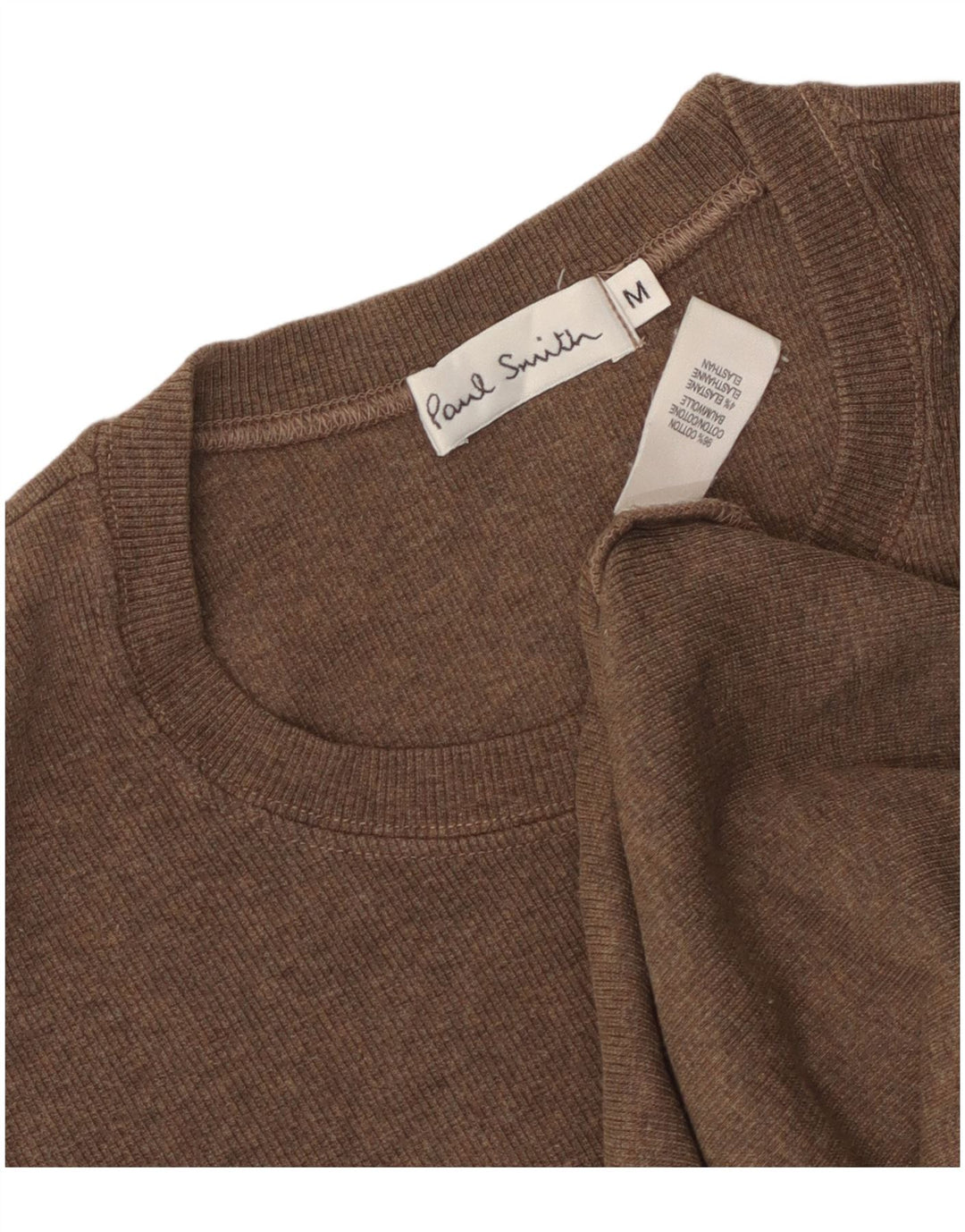 T-shirt da donna PAUL SMITH UK 14 cotone marrone medio