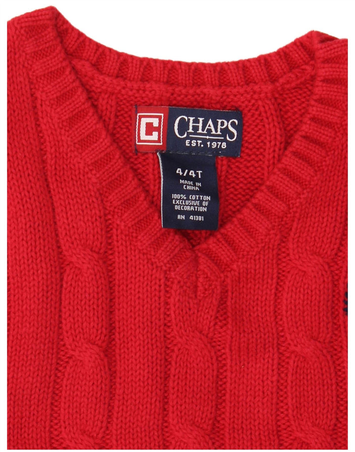 Canottiera Chaps Boys Canotta 3-4 anni in cotone rosso