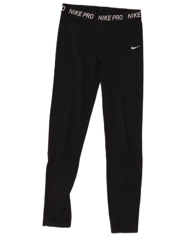 Leggings grafici da donna Nike UK 8 piccoli poliestere nero