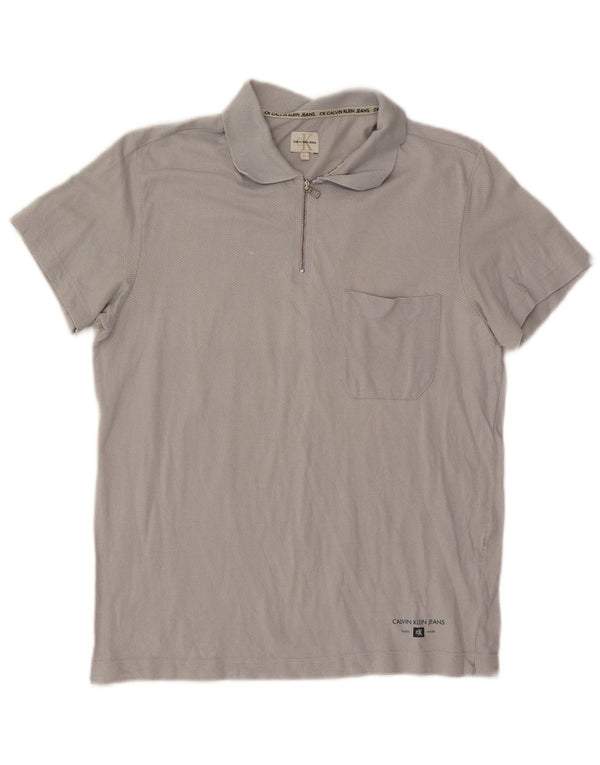 Polo Calvin Klein Jeans da uomo grande grigia