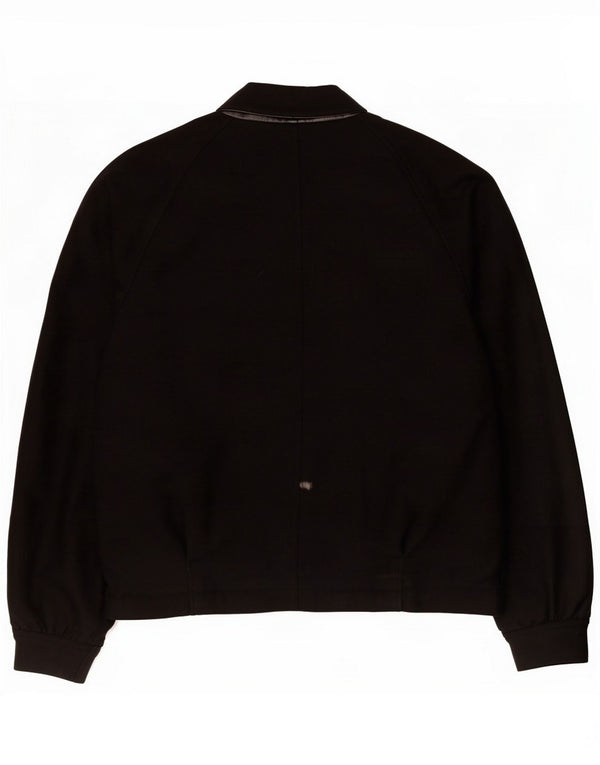 Pancaldi Giubbotto Bomber da Uomo IT 50 Large Nero Gessato Lana