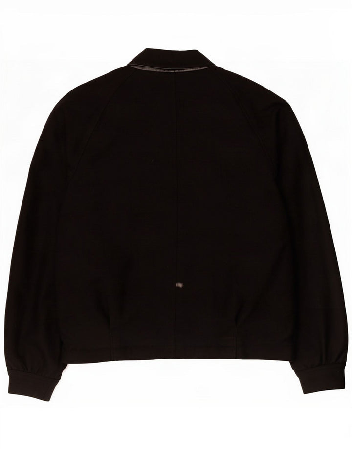 Pancaldi Giubbotto Bomber da Uomo IT 50 Large Nero Gessato Lana