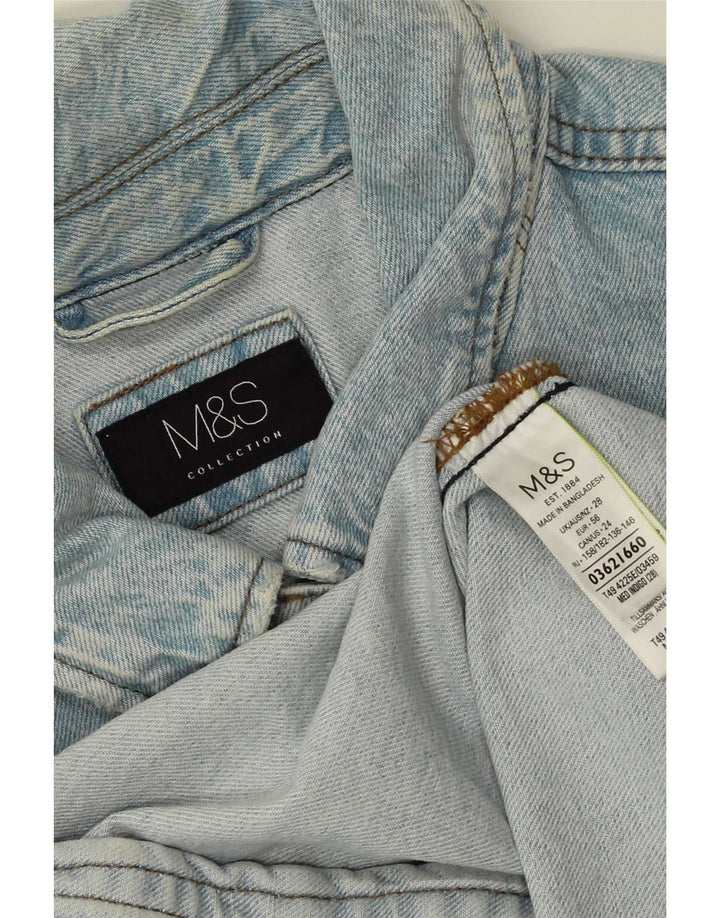 Giacca in denim da donna Marks & Spencer UK 28 6XL cotone blu