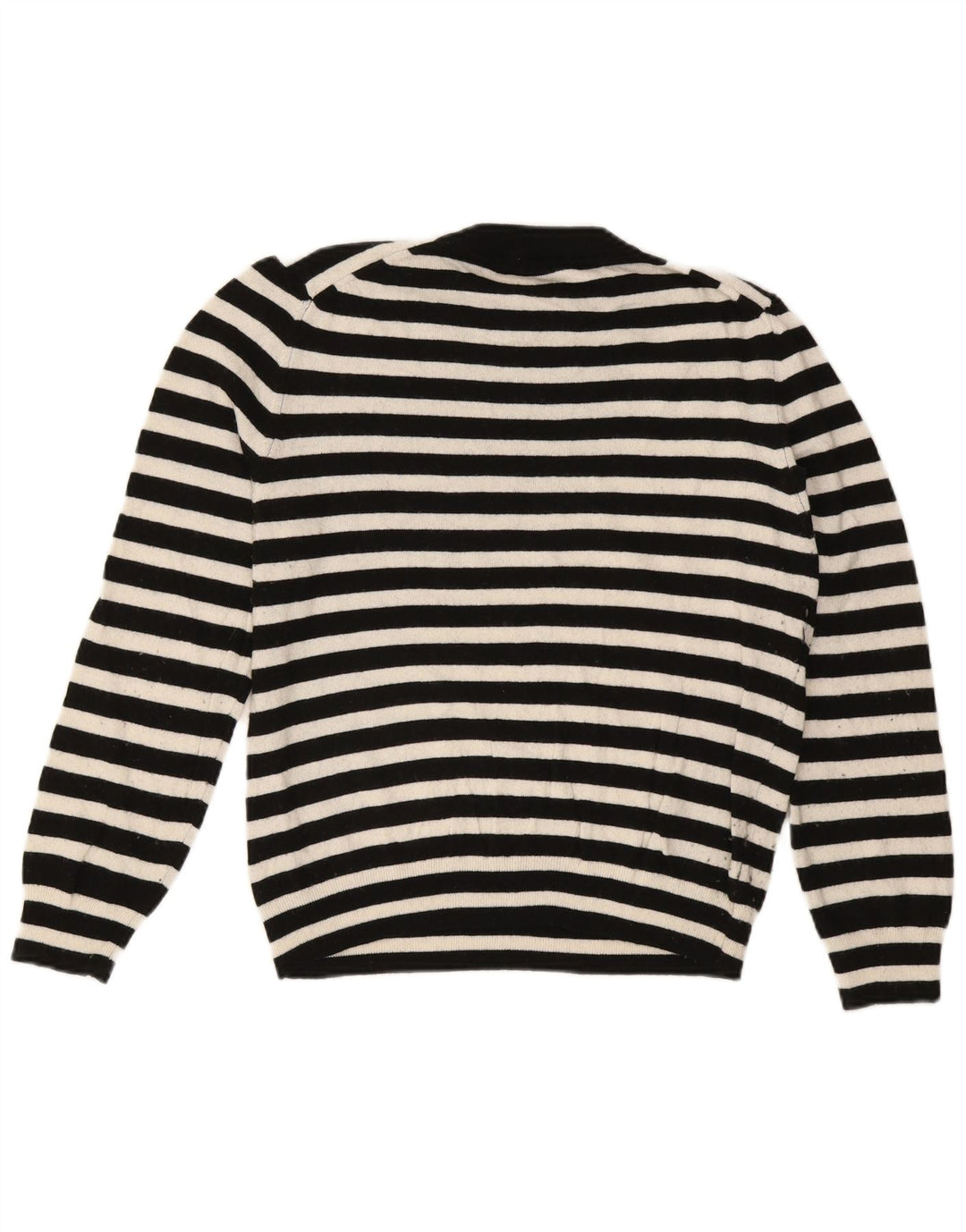 Maglione maglione girocollo da donna Zara UK 14 poliammide a righe nere medie