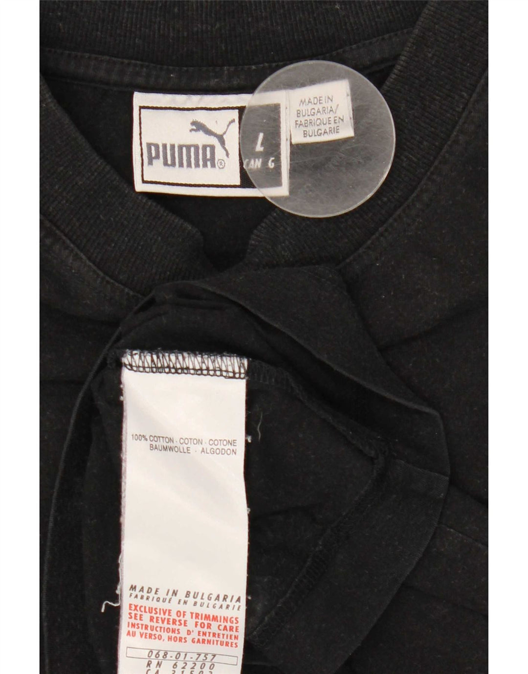 T-shirt grafica da uomo Puma Top grande in cotone nero