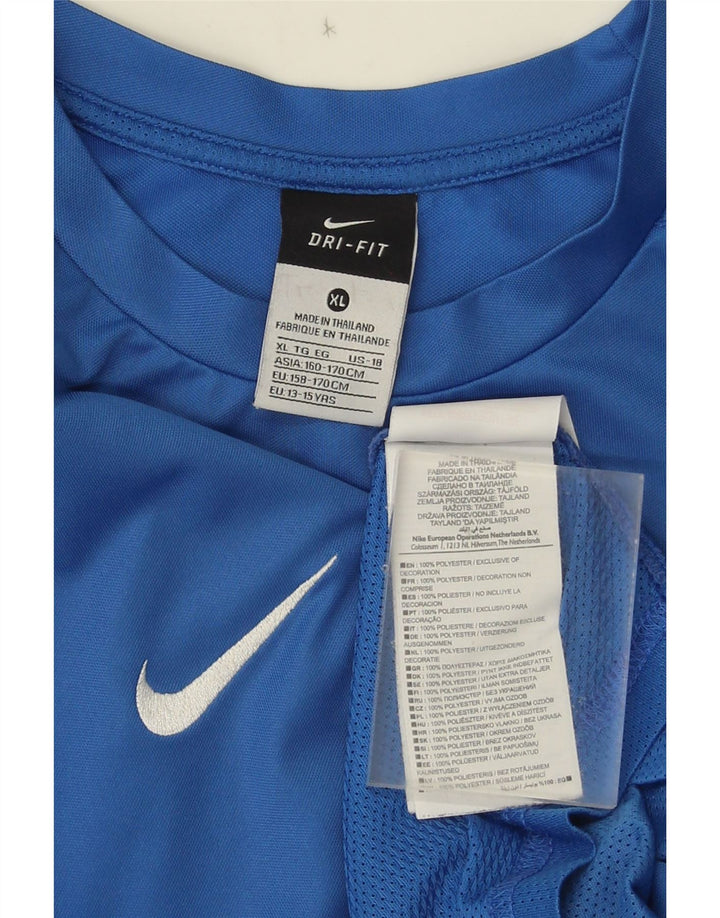 T-shirt Nike Ragazzo Dri Fit Top 13-14 anni XL Blu Poliestere