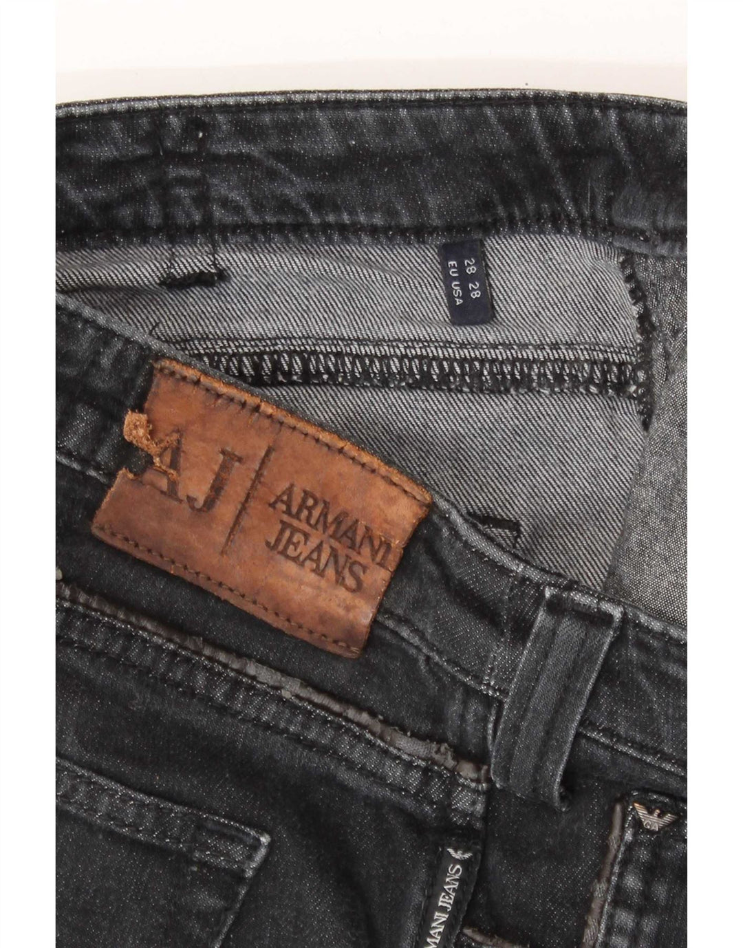 Jeans dritti da donna Armani W28 L28 Grigi