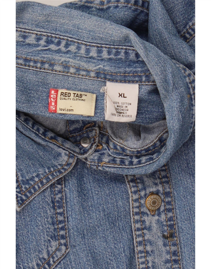 Camicia di jeans da uomo Levi's XL in cotone blu