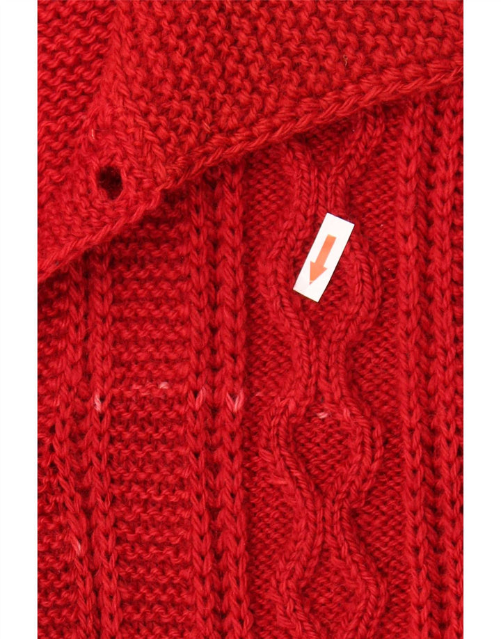 Maglione cardigan da uomo vintage bordeaux medio