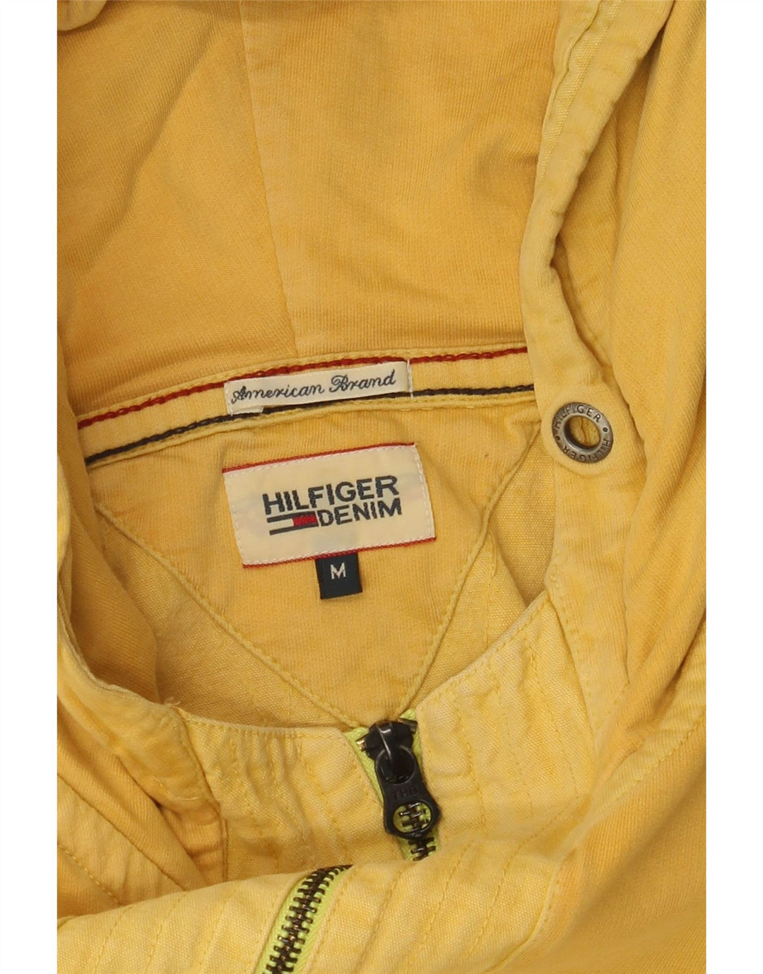 TOMMY HILFIGER Maglione con cappuccio e zip da uomo giallo medio