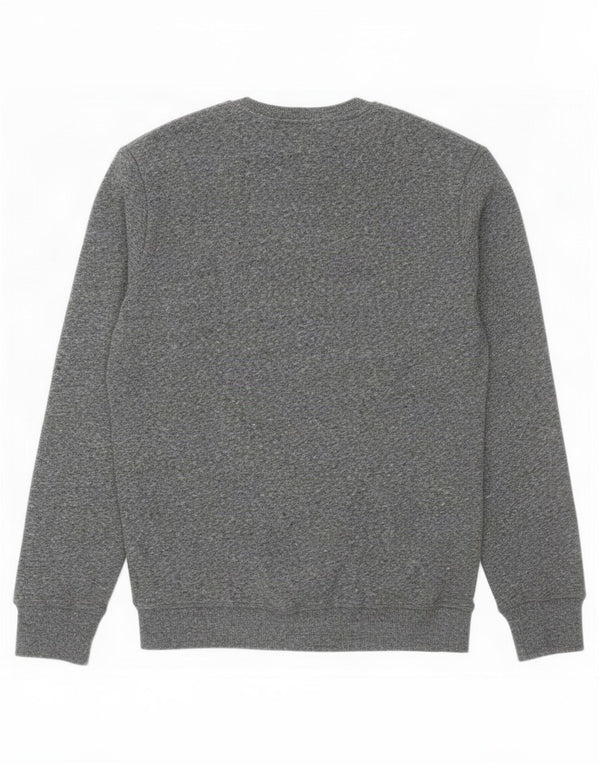 Felpa da uomo Superdry Maglione grande cotone chiazzato grigio