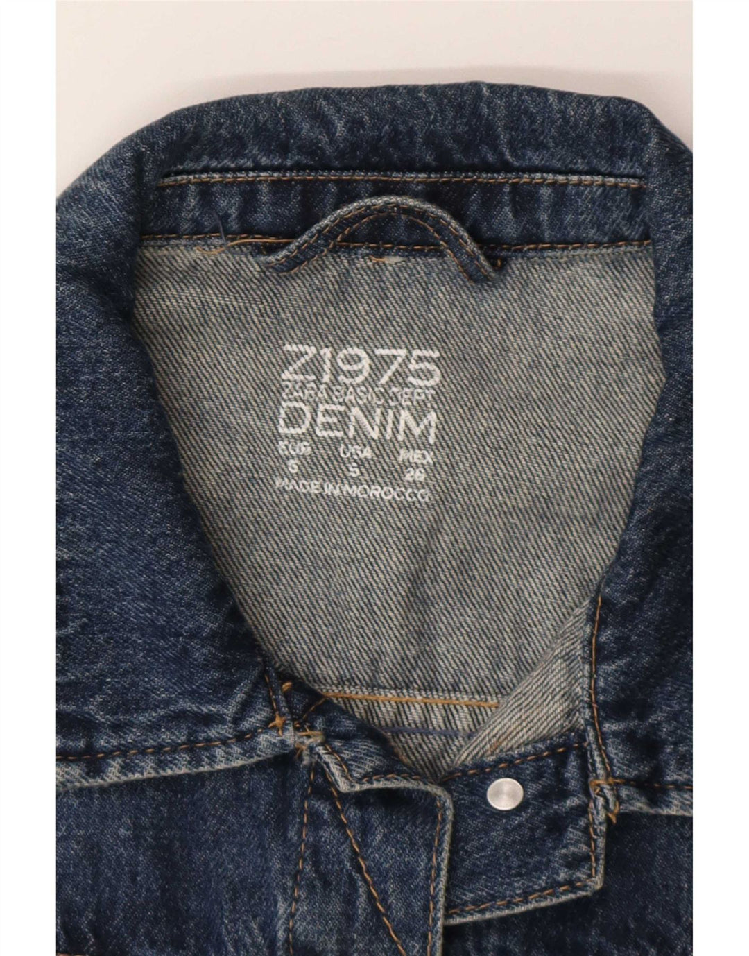 Giacca in denim da donna Zara UK 10 piccola in cotone blu