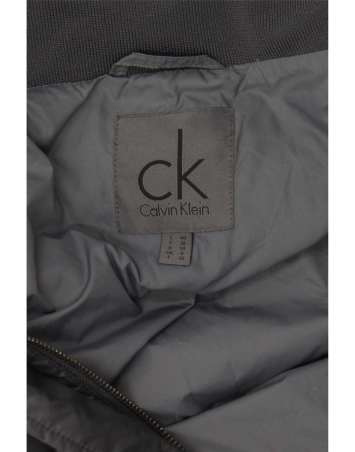 Cappotto imbottito da donna Calvin Klein UK 8 piccolo grigio