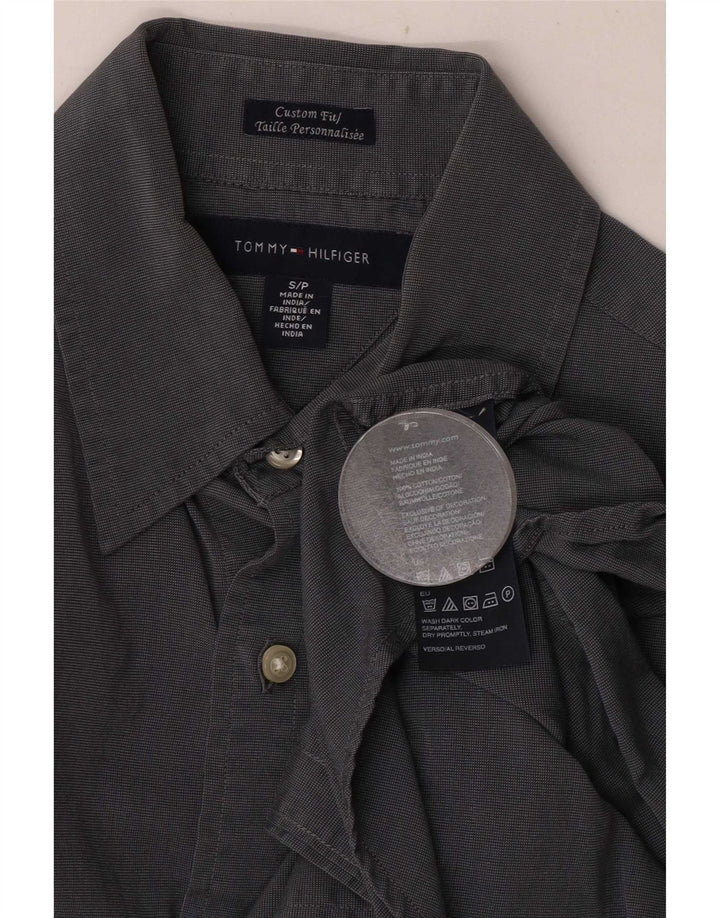Camicia personalizzata da uomo Tommy Hilfiger piccola in cotone blu navy