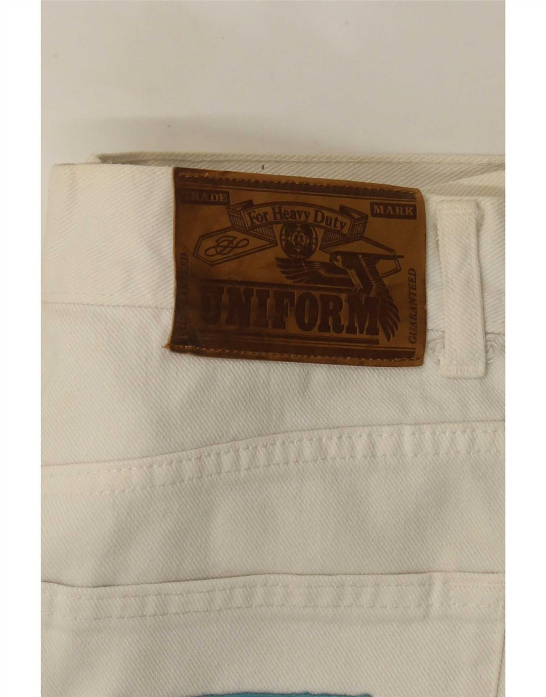 Jeans dritti da donna uniformi W28 L26 bianchi