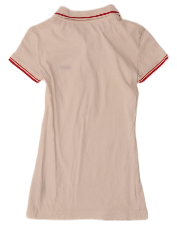 Polo REEBOK da donna UK 4 XS cotone bianco