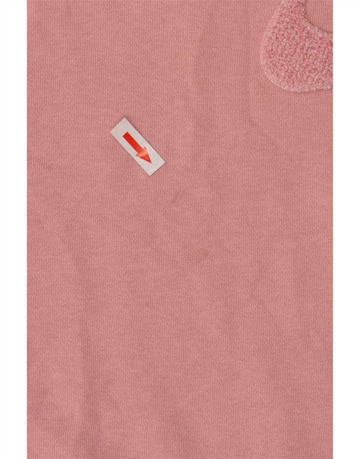 Felpa con grafica corta Nike da donna UK 14 cotone rosa medio