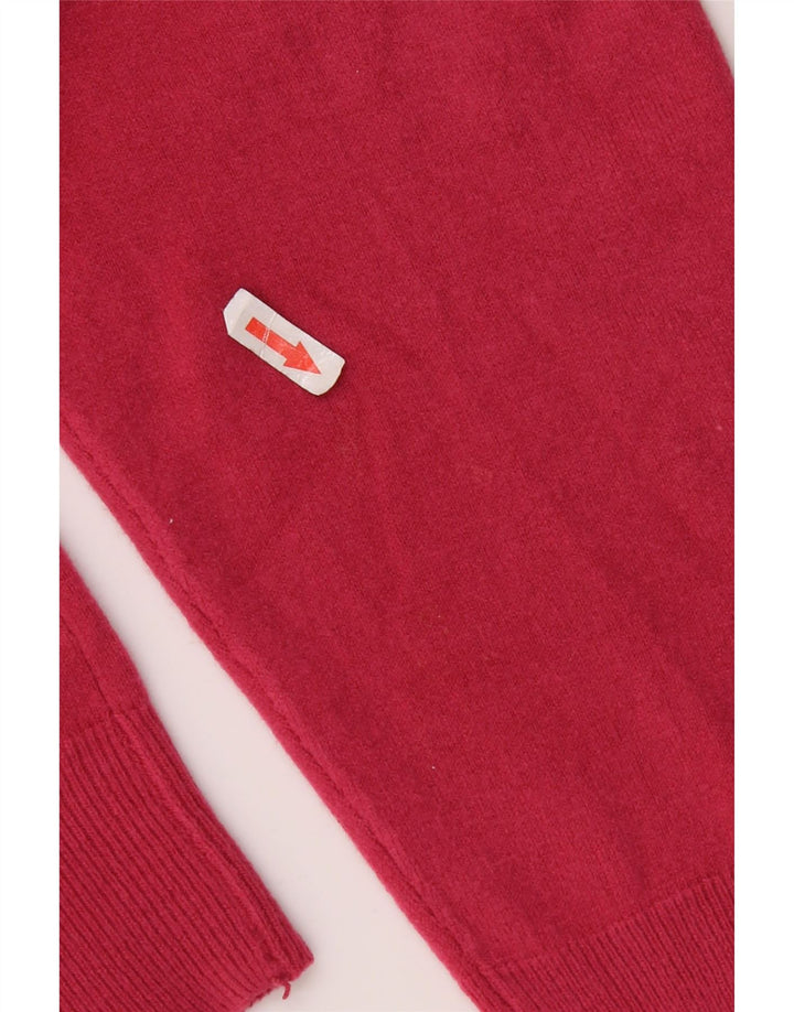 Maglione maglione con scollo a V da donna Marks & Spencer UK 16 grande rosa