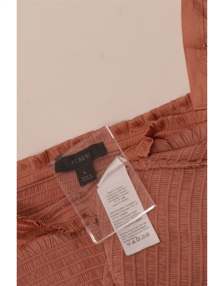 J. Crew Camicetta a maniche lunghe da donna UK 14 Large Rosa Poliestere