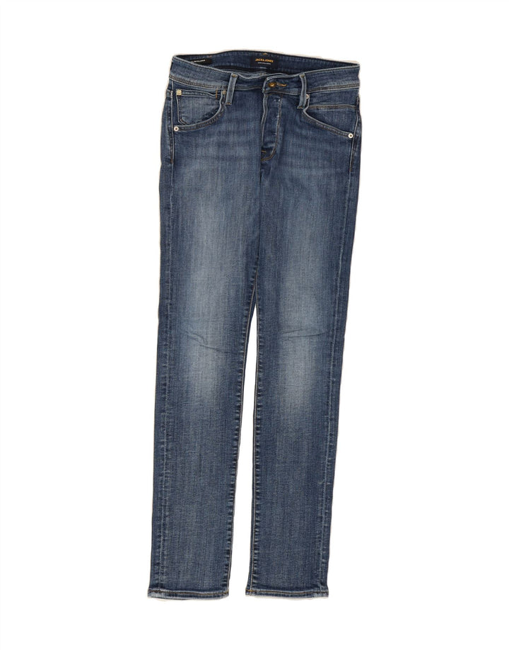 JACK & JONES Mens GLENN Slim Jeans W28 L32 Blue Cotton Vintage Jack & Jones and Second-Hand Jack & Jones from Messina Hembry 