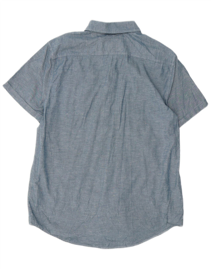Camicia a maniche corte da uomo Jack Wills grande in cotone blu