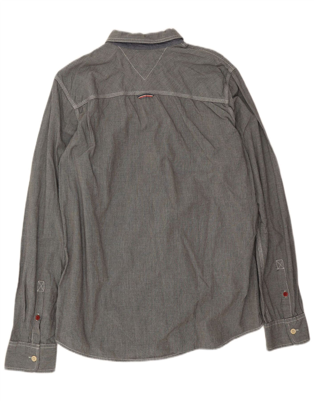Camicia da uomo Tommy Hilfiger XL in cotone pied de poule grigio