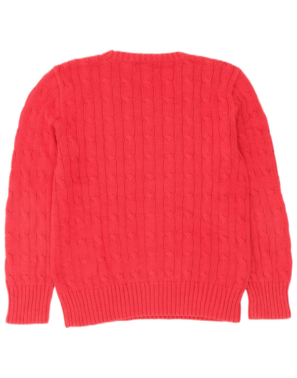 Maglione girocollo da bambino Polo Ralph Lauren 7-8 anni piccolo in cotone rosso