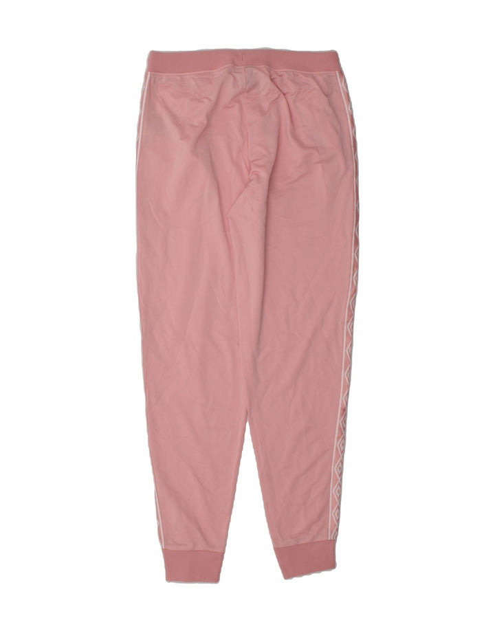 UMBRO Womens Graphic Tracksuit Trousers Joggers UK 14 Medium Pink Vintage Umbro and Second-Hand Umbro from Messina Hembry 