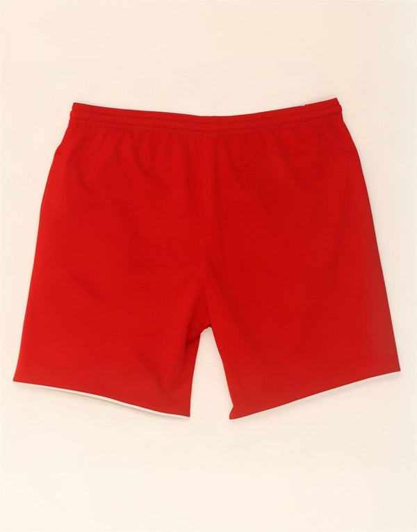 Pantaloncini sportivi Adidas da uomo piccoli in poliestere rosso