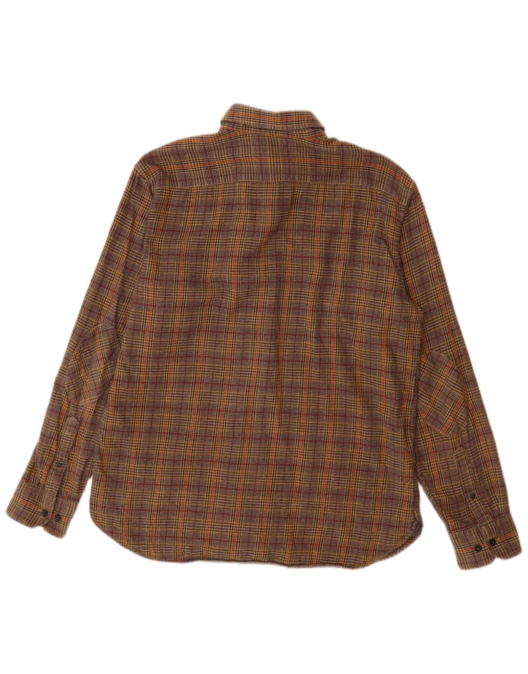 Marks & Spencer Camicia da uomo in flanella blu Harbour grande pied de poule marrone