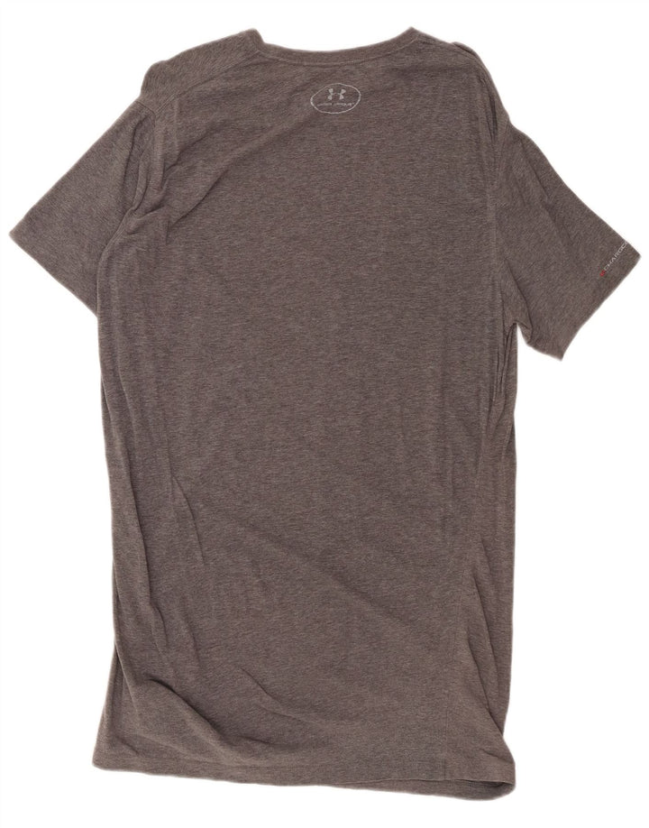T-shirt da uomo vestibilità ampia Under Armour, piccola, in cotone grigio