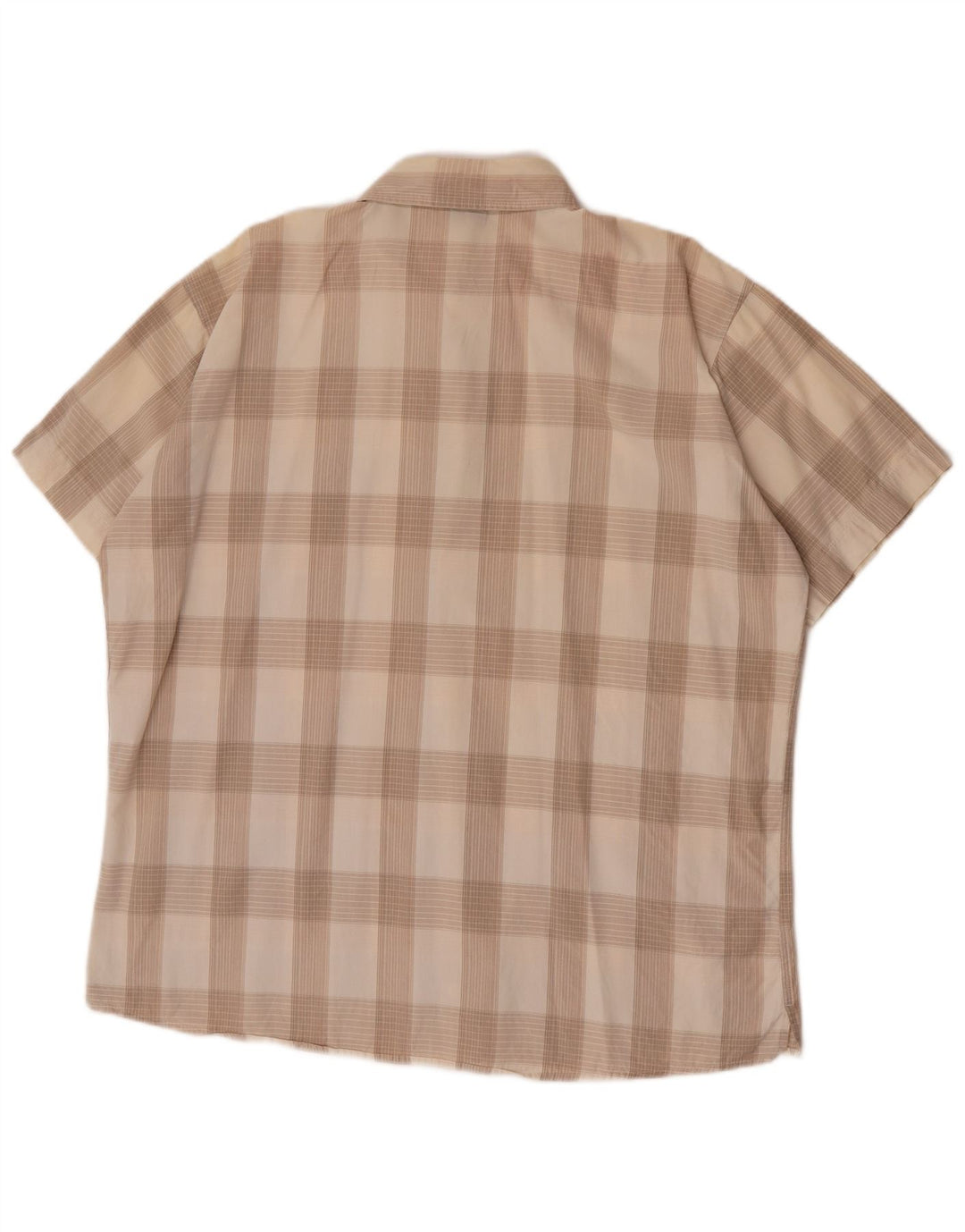 Camicia a maniche corte da uomo Lee 2XL in cotone a quadri beige