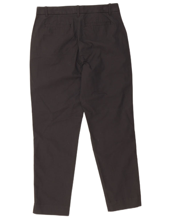 Pantaloni chino a vita alta da donna Marks & Spencer UK 12 medi W30 L27 neri