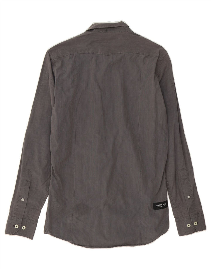 G-STAR Mens Shirt Small Grey Pinstripe Cotton Vintage G-Star and Second-Hand G-Star from Messina Hembry 