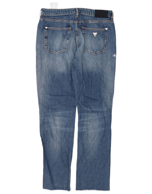 Jeans dritti effetto consumato da donna Guess 29 L30 cotone blu