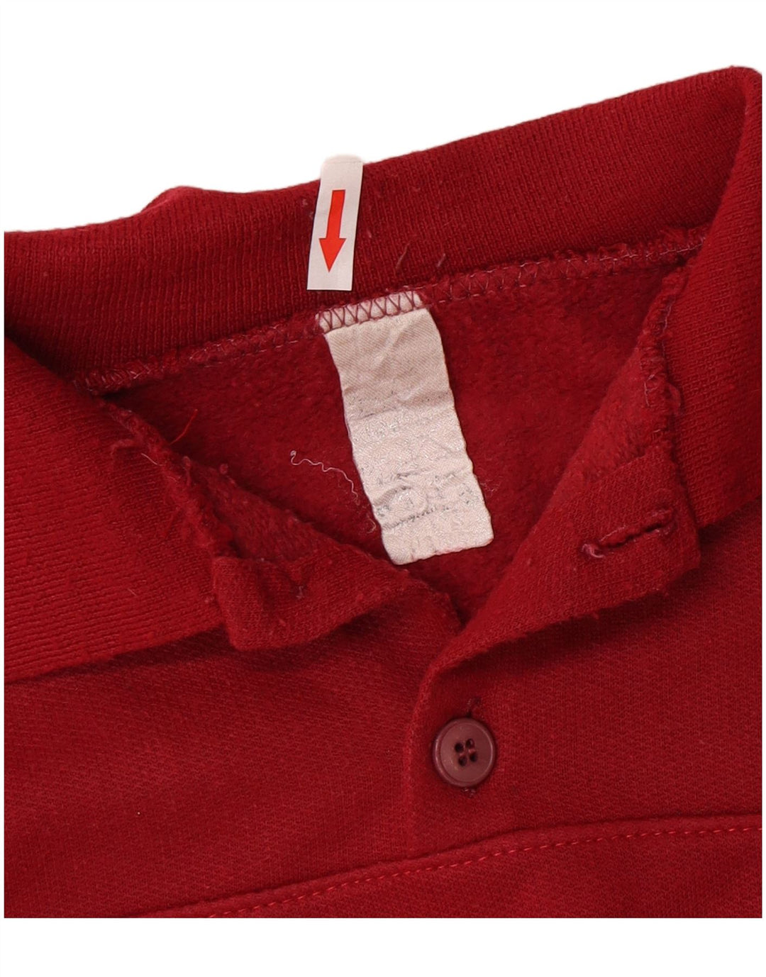 Felpa vintage da uomo con collo alto, maglione grande rosso