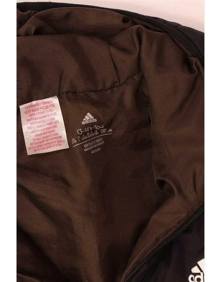 Giacca imbottita con cappuccio Adidas da ragazzo 13-14 anni Poliestere color block kaki