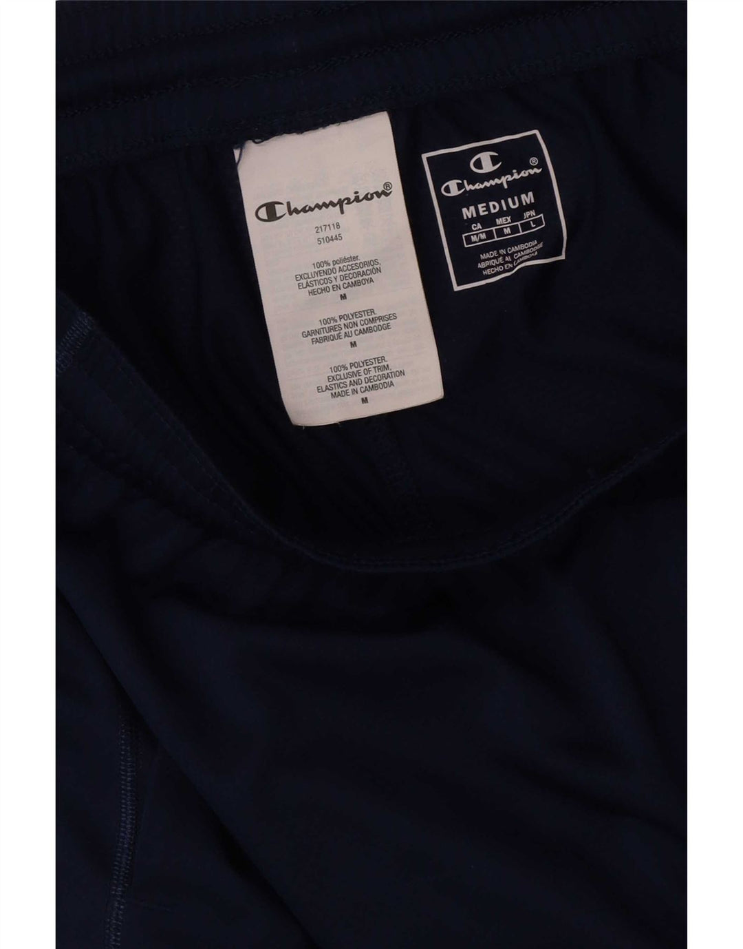 Pantaloncini sportivi grafici da uomo Champion medio poliestere blu navy