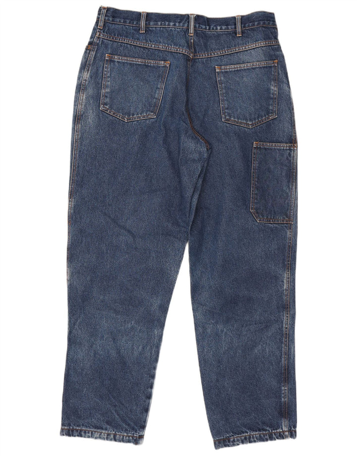 Jeans affusolati cargo da uomo vintage W36 L31 in cotone blu