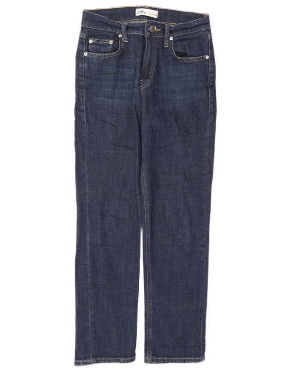 Jeans dritti da donna Zara EU 36 XS W26 L28 cotone blu