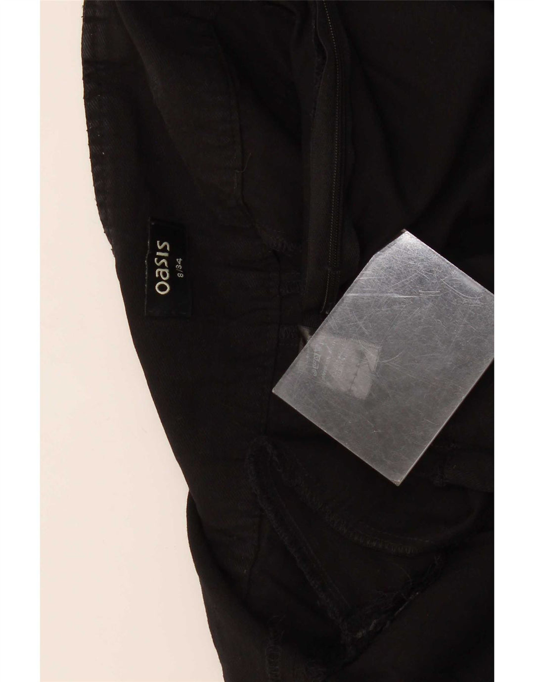 Pantaloncini casual con pegged da donna Oasis UK 8 Small W28 Lyocell nero