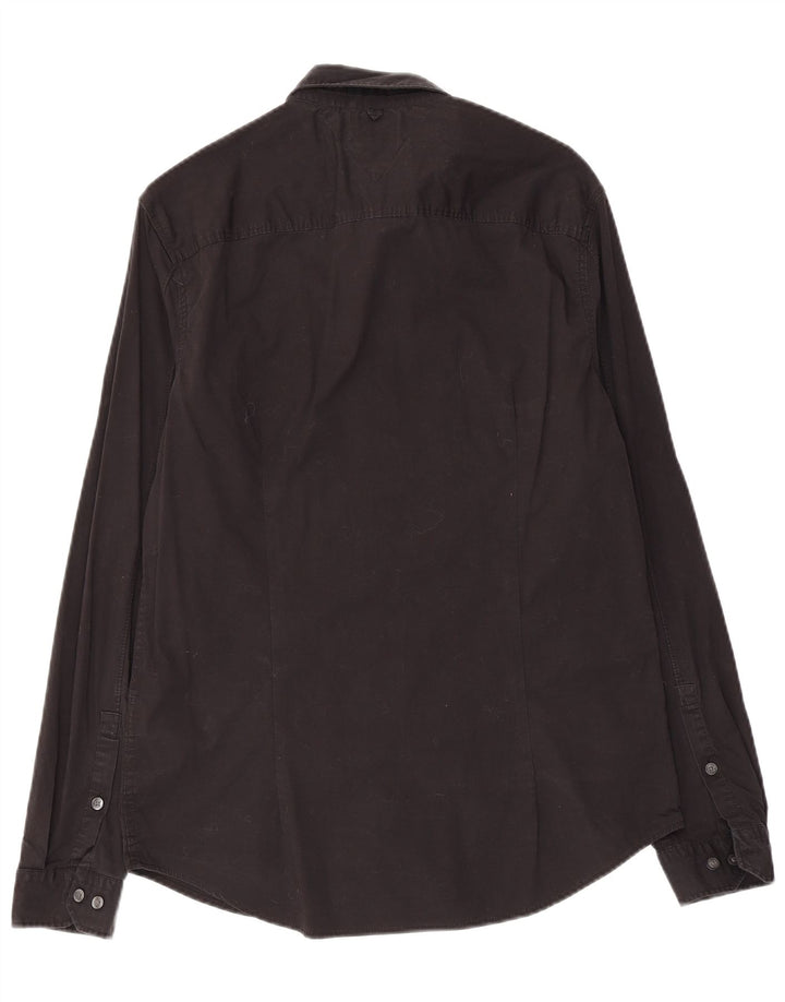 Camicia slim fit da uomo Tommy Hilfiger grande cotone nero