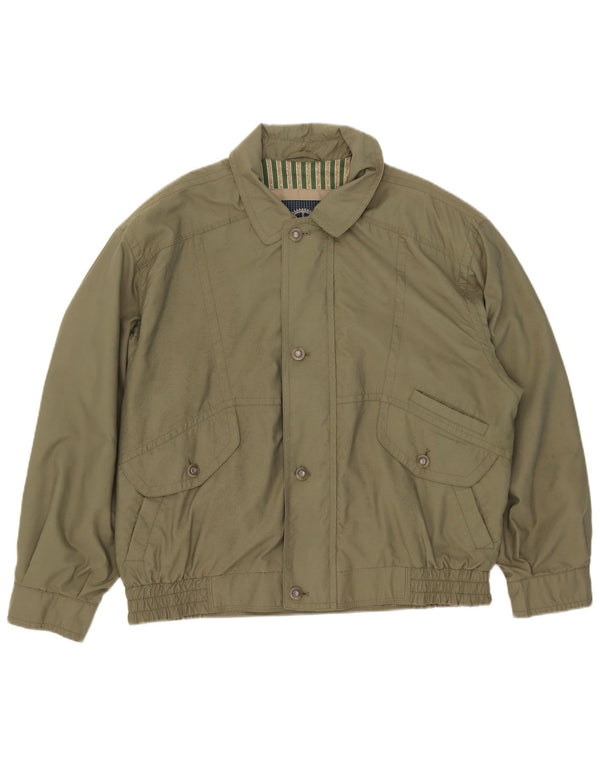 Giubbotto bomber vintage da uomo UK 42 XL Microfibre verdi